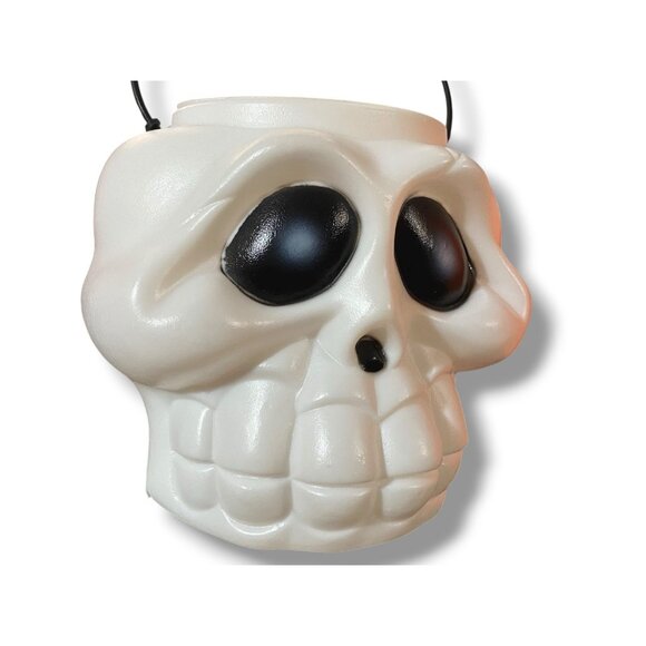 Vtg Halloween Candy Pails Empire Pumpkin Jack O Lantern Skull Blow Mold Buckets - Picture 3 of 6